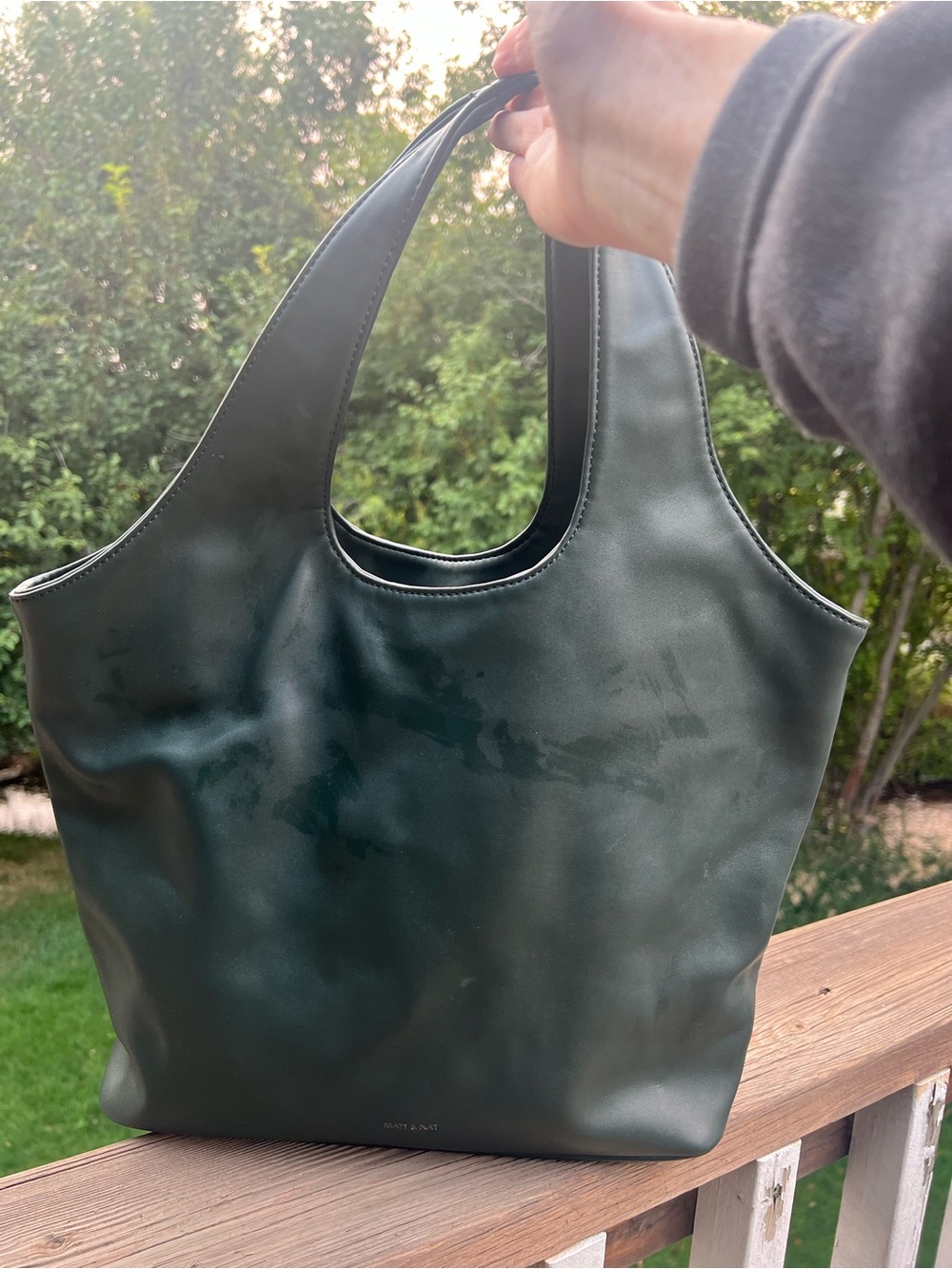 Matt & Nat dark green XL tote bag